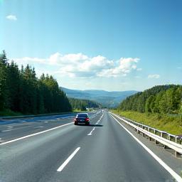Auto jede po dálnici s platnou známkou